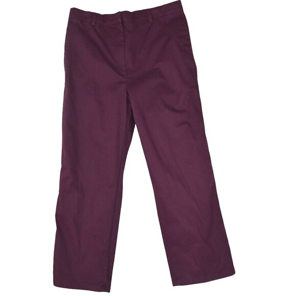 COS Maroon Straight Leg Pants US 8 Women Tailored Capsule Minimalist - Picture 1 of 7